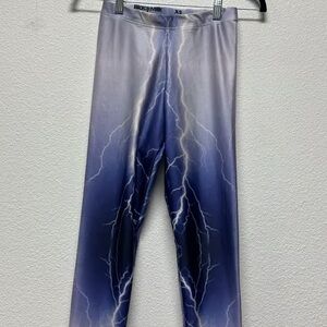 BlackMilk Lightening Purple Leggings XS